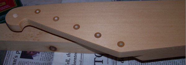 a picture of the kantele after applying a coat of finish